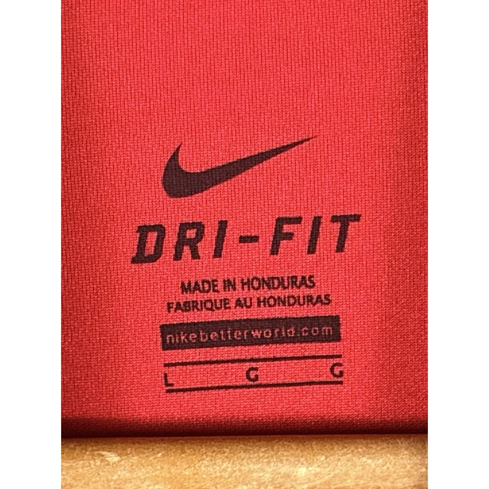 Nike Dri Fit Parapan AM Games Shirt Mens L Red Short Sleeve Polo RARE - Picture 4 of 7